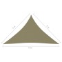 Parasole a Vela Oxford Triangolare 5x5x6 m Beige