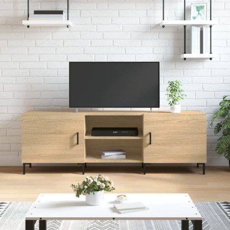 Mobile Porta TV Rovere Sonoma 150x30x50 cm in Legno Multistrato