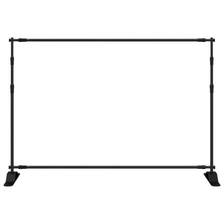 Supporti per Fondali 2 pz Neri 305x243 cm in Acciaio