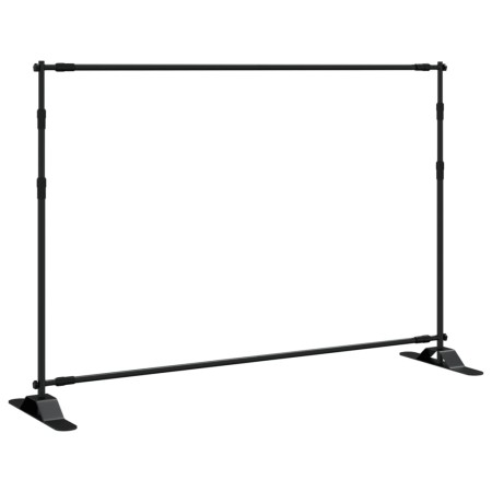 Supporti per Fondali 2 pz Neri 305x243 cm in Acciaio