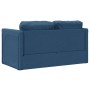 Divano Letto da Terra 2 in 1 Blu 112x174x55 cm Tessuto