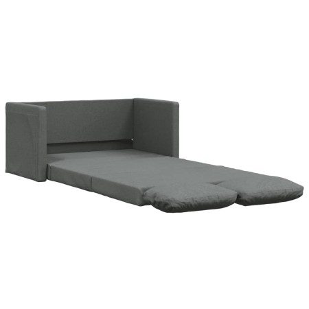 Divano Letto da Terra 2 in 1 Grigio Scuro 112x174x55 cm Tessuto