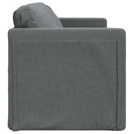 Divano Letto da Terra 2 in 1 Grigio Scuro 112x174x55 cm Tessuto