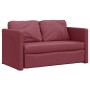 Divano Letto da Terra 2 in 1 Rosso Vino 112x174x55cm Tessuto