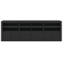 Credenza con Luci LED Nera 202x37x67 cm