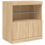 Credenza con Luci LED Rovere Sonoma 181,5x37x67 cm