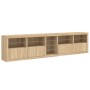 Credenza con Luci LED Rovere Sonoma 283x37x67 cm