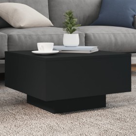 Tavolino da Salotto Nero 55x55x31 cm in Legno Multistrato