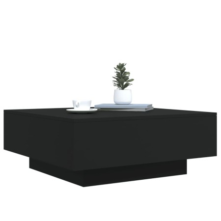 Tavolino da Salotto Nero 80x80x31 cm in Legno Multistrato