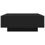 Tavolino da Salotto Nero 80x80x31 cm in Legno Multistrato