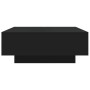 Tavolino da Salotto Nero 80x80x31 cm in Legno Multistrato