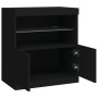 Credenza con Luci LED Nera 60x37x67 cm