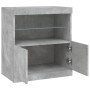 Credenza con Luci LED Grigio Cemento 60,5x37x67 cm