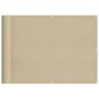 Paravento da Balcone Beige 75x800 cm 100% Poliestere Oxford