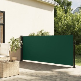 Tenda da Sole Laterale Retrattile Verde Scuro 120x500 cm