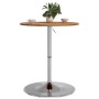Tavolino da Bar Marrone Chiaro Ø60x89,5cm Legno Massello Rovere