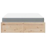 Letto con Materasso 160x200 cm in Legno Massello di Pino
