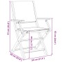 Sedie Giardino Pieghevoli 8pz Antracite Tessuto Legno Massello