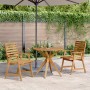 Set da Pranzo per Giardino 3 pz in Legno Massello di Acacia