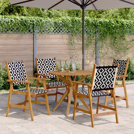 Set da Pranzo per Giardino 5 pz in Legno Massello di Acacia