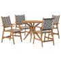 Set da Pranzo per Giardino 5 pz in Legno Massello di Acacia