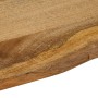 Piano Tavolo 110x80x2,5 cm Bordi Vivi in Legno Massello Mango