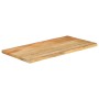 Piano Tavolo 120x60x3,8 cm Bordi Vivi in Legno Massello Mango