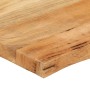 Piano Tavolo 120x60x3,8 cm Bordi Vivi in Legno Massello Mango