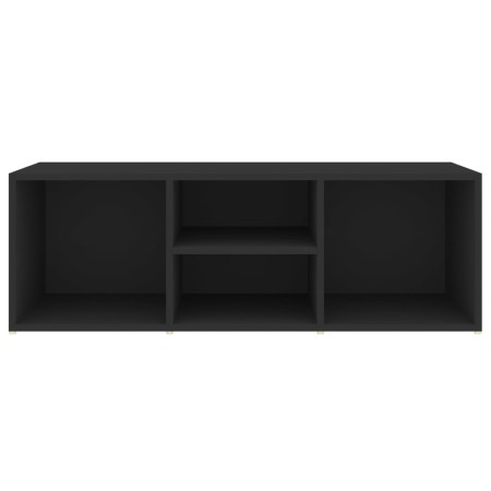 Panca Porta Scarpe Nera 105x35x35 cm in Legno Multistrato