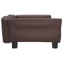 Lettino per Cani Marrone 95x55x30 cm in Similpelle