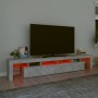 Mobile Porta TV con Luci LED Grigio Cemento 230x36,5x40 cm