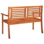 Panchina da Giardino 2 Posti e Cuscino 120cm Massello Eucalipto