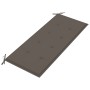 Panchina da Giardino 2 Posti e Cuscino 120cm Massello Eucalipto