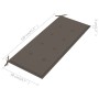 Panchina da Giardino 2 Posti e Cuscino 120cm Massello Eucalipto