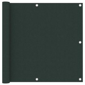 Paravento da Balcone Verde Scuro 90x600 cm Tessuto Oxford