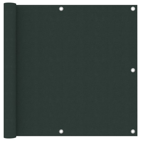 Paravento da Balcone Verde Scuro 90x600 cm Tessuto Oxford