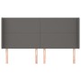 Testiera ad Orecchio Grigio 163x16x118/128cm in Similpelle