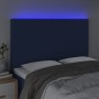 Testiera a LED Blu 144x5x118/128 cm in Tessuto