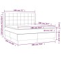 Giroletto a Molle con Materasso Tortora 180x200 cm in Tessuto