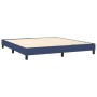 Letto a Molle con Materasso e LED Blu 180x200 cm in Tessuto