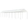 Gazebo con Tetto Bianco 15,61x2,28x2,69 m in Polietilene