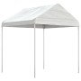 Gazebo con Tetto Bianco 15,61x2,28x2,69 m in Polietilene