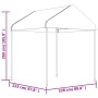 Gazebo con Tetto Bianco 15,61x2,28x2,69 m in Polietilene