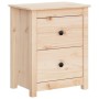 Comodini 2 pz 50x35x61,5 cm in Legno Massello di Pino