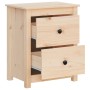 Comodini 2 pz 50x35x61,5 cm in Legno Massello di Pino