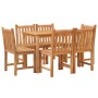 Set da Pranzo da Giardino 7 pz in Legno Massello di Teak