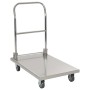 Carrello di Trasporto Argento 82x53x86 cm Acciaio Inossidabile