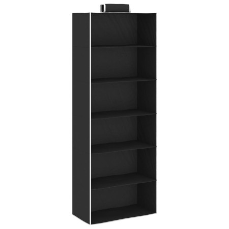 Organizer per Armadio da Appendere 2 pz con 6 Ripiani Tessuto