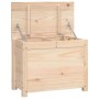 Contenitore Portaoggetti 60x32x45,5 cm Legno Massello Pino