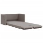 Divano Letto da Terra 2 in 1 Tortora 112x174x55 cm Tessuto